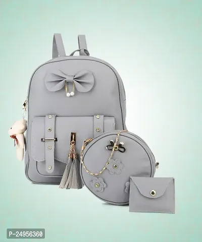 XOVEE Girl's PU 10 L Backpack Unleash Your Inner Style! | Grey | XVR_102