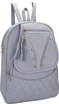 XOVEE Girl's PU 6 L Backpack Unleash Your Inner Style! | Grey | XVR_71-thumb3