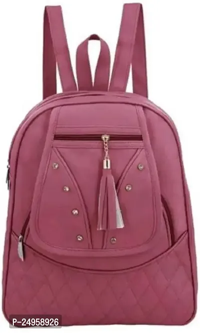 XOVEE Girl's PU 12 L Backpack Unleash Your Inner Style! | Maroon | XVR_74-thumb0