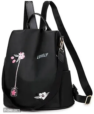 Stylish PU Backpacks For Women-Black