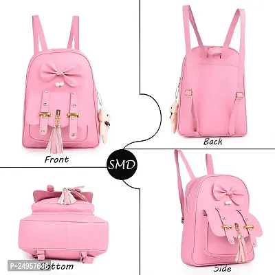 XOVEE Women's PU 15 L Backpack Unleash Your Inner Style! | Pink | XVR_14-thumb4