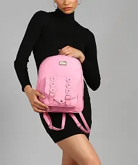 XOVEE Girl's PU 5 L Backpack Unleash Your Inner Style! | Pink | XVR_09-thumb1