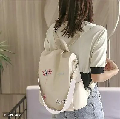 XOVEE Women's PU 12 L Backpack Unleash Your Inner Style! | Cream | XVR_68-thumb3