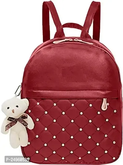 XOVEE Girl's PU 10 L Backpack Unleash Your Inner Style! | Maroon | XVR_42