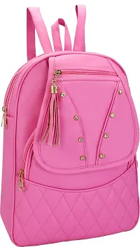 XOVEE Girl's PU 6 L Backpack Unleash Your Inner Style! | Pink | XVR_20-thumb1