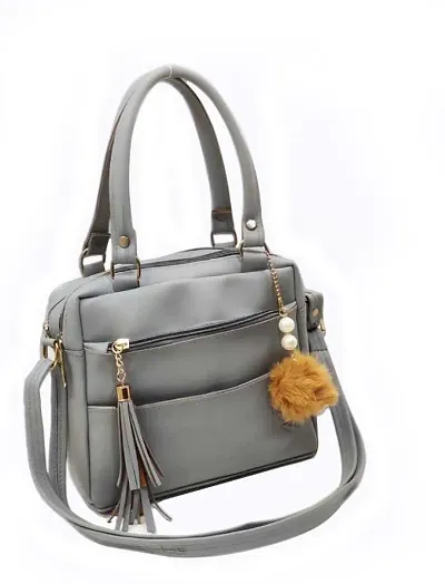 Stylish PU Solid Handbag