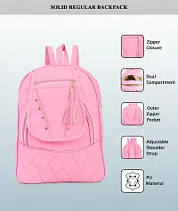 XOVEE Girl's PU 10 L Backpack Unleash Your Inner Style! | Pink | XVR_07-thumb1
