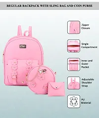 XOVEE Girl's PU 5 L Backpack Unleash Your Inner Style! | Pink | XVR_09-thumb3
