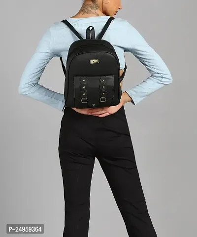 XOVEE Girl's PU 10 L Backpack Unleash Your Inner Style! | Black | XVR_103-thumb2