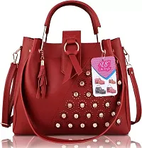 XOVEE Girl's PU Handbag Unleash Your Inner Style! | Maroon | XV-20-thumb1