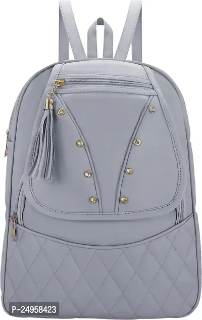 XOVEE Girl's PU 6 L Backpack Unleash Your Inner Style! | Grey | XVR_71