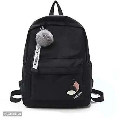 Stylish PU Backpacks For Women-Black-thumb0