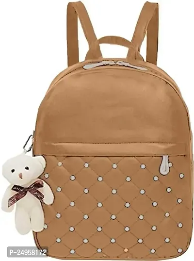 XOVEE Girl's PU 10 L Backpack Unleash Your Inner Style! | Brown | XVR_35-thumb0