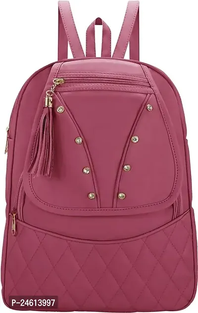 Stylish PU Backpacks For Women-Pink