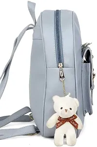 XOVEE Girl's PU 10 L Backpack Unleash Your Inner Style! | Grey | XVR_87-thumb3