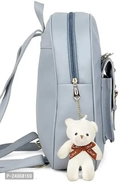 XOVEE Girl's PU 10 L Backpack Unleash Your Inner Style! | Grey | XVR_87-thumb4