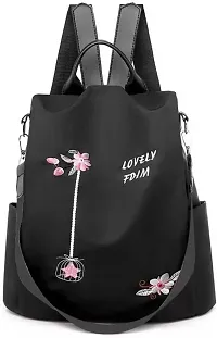 XOVEE Girl's PU 12 L Backpack Unleash Your Inner Style! | Black And Cream | XVR_60-thumb1
