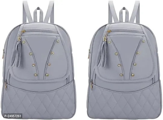 XOVEE Boys  Girl's PU 6 L Backpack Unleash Your Inner Style! | Grey | XVR_78