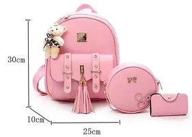 XOVEE Girls PU 5 L Backpack With 1 Compartment (Pink)| XVE-18-thumb3