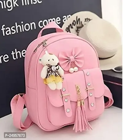 XOVEE Girl's PU 10 L Backpack Unleash Your Inner Style! | Pink | XVR_25-thumb2