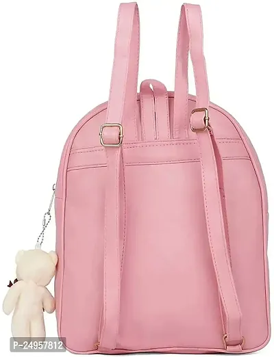 XOVEE Women's Artificial Leather 5 L Backpack Unleash Your Inner Style! | Pink | XVR_13-thumb3