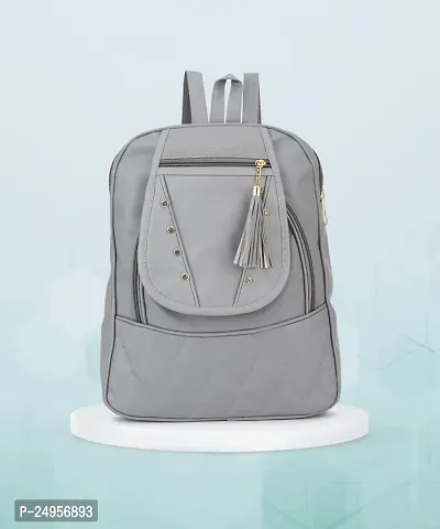 XOVEE Girl's PU 15 L Backpack Unleash Your Inner Style! | Grey | XVR_123-thumb0