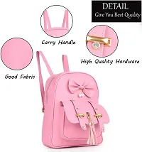 XOVEE Women's PU 15 L Backpack Unleash Your Inner Style! | Pink | XVR_14-thumb2