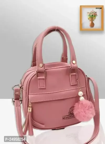 XOVEE Girl's PU Shoulder Bag Unleash Your Inner Style! | Red. Pink | XD_16-thumb0