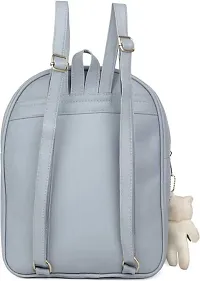 XOVEE Womens PU 10 L Backpack With 1 Compartment (Grey  Grey)| XVE-07-thumb1