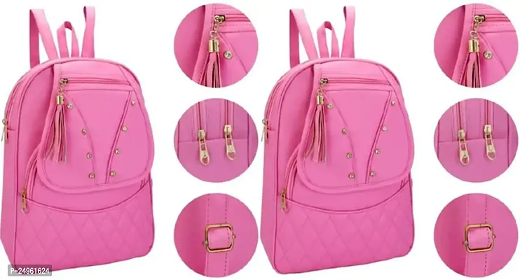 XOVEE Boys  Girl's PU 10 L Backpack Unleash Your Inner Style! | Pink | XVR_89