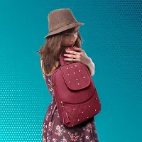 Maroon Cute Backpack  Women 20 L-thumb4