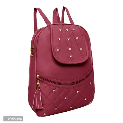 Maroon Cute Backpack  Women 20 L-thumb2