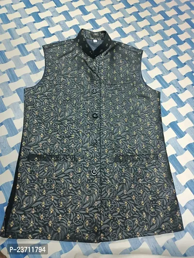 Stylish  Cotton Printed Ethnic Jackets For Men