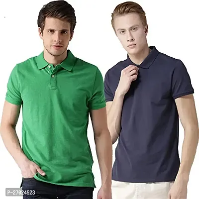 Reliable Multicoloured Cotton Solid  For Men Pack Of 2-thumb0