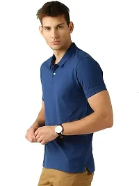 Stylish Cotton Blend Solid Polos For Men Pack of 3-thumb1