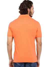 Stylish Multicoloured Cotton Blend Solid Polos T-Shirt For Men Pack Of 2-thumb2