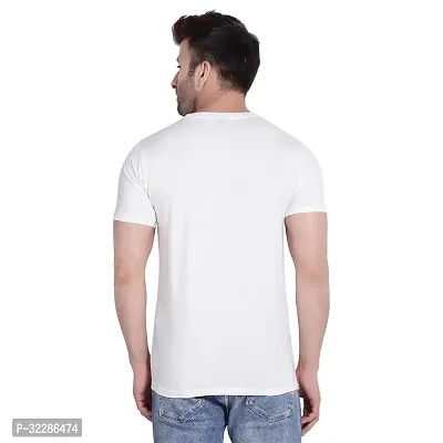 Stylish Grey Cotton Blend Solid T-Shirt For Men-thumb3