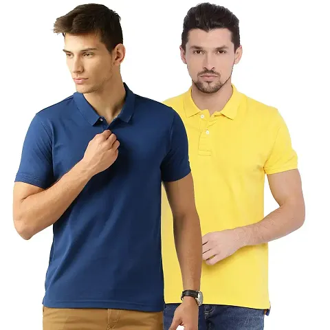 Reliable Solid Polos For Men Pack Of 2