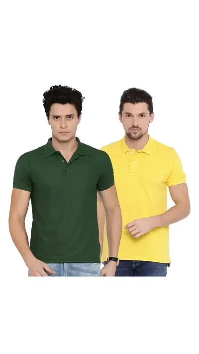 Reliable Solid Polos For Men Pack Of 2