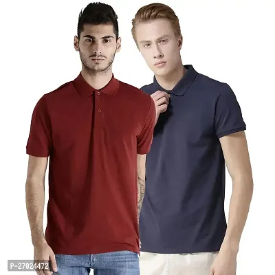 Reliable Multicoloured Cotton Solid  For Men Pack Of 2-thumb0