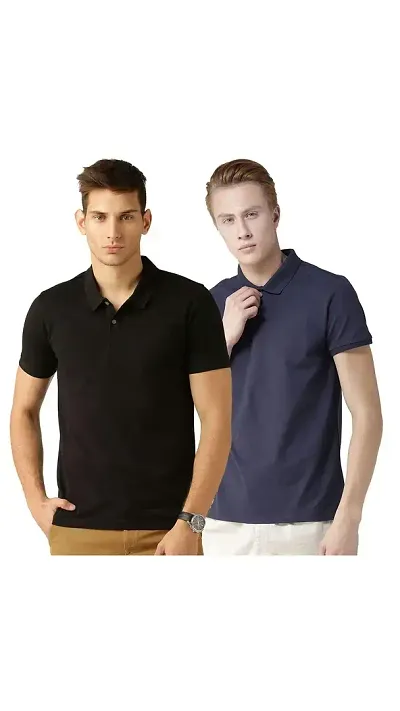 Reliable Solid Polos For Men Pack Of 2