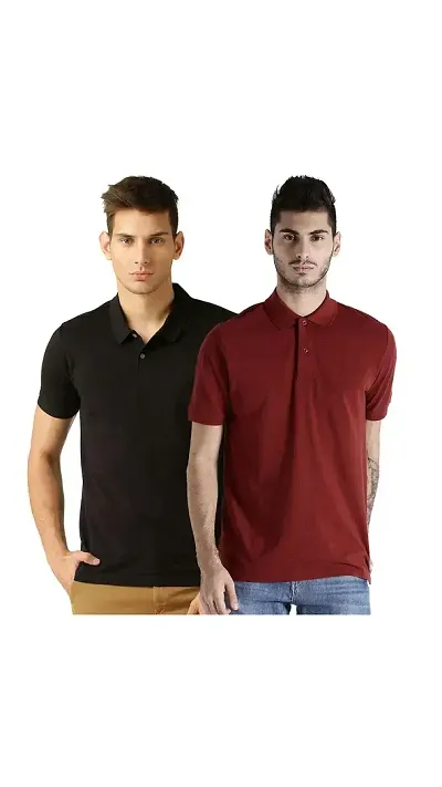 Reliable Solid Polos For Men Pack Of 2