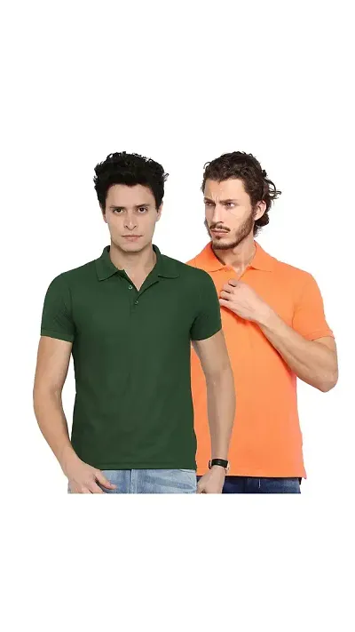 Reliable Solid Polos For Men Pack Of 2