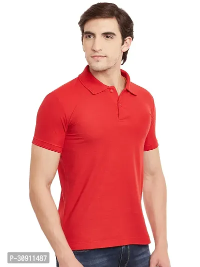 Stylish Multicoloured Cotton Blend Solid Polos T-Shirt For Men Pack Of 2-thumb2