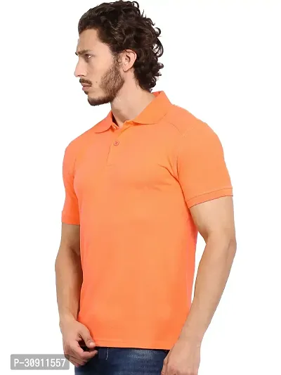 Stylish Multicoloured Cotton Blend Solid Polos T-Shirt For Men Pack Of 3-thumb2