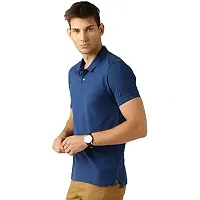 Stylish Cotton Blend Solid Polos For Men Pack of 3-thumb1