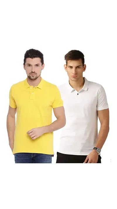 Reliable Solid Polos For Men Pack Of 2