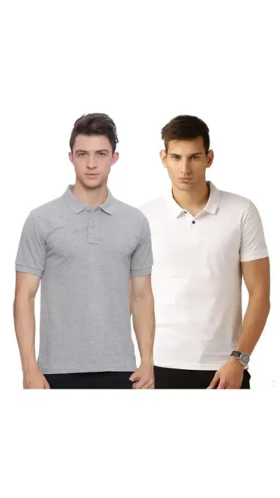 Reliable Solid Polos For Men Pack Of 2