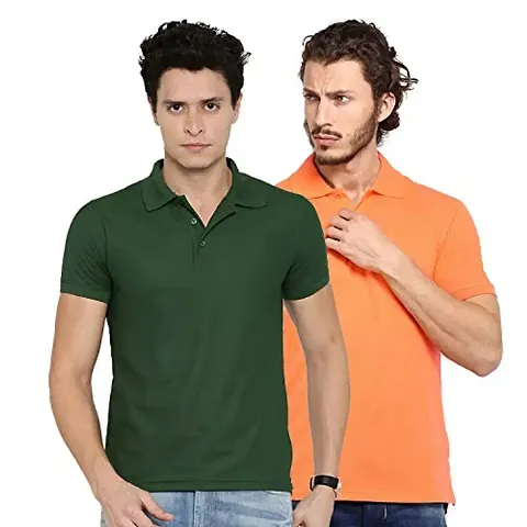 Reliable Solid Polos For Men Pack Of 2