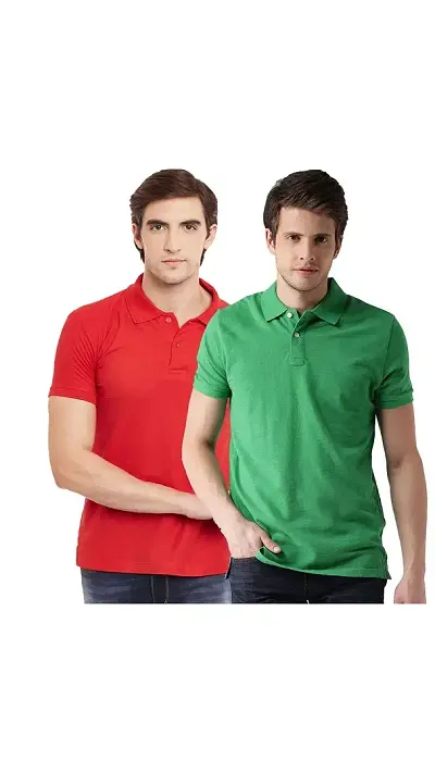 Reliable Solid Polos For Men Pack Of 2